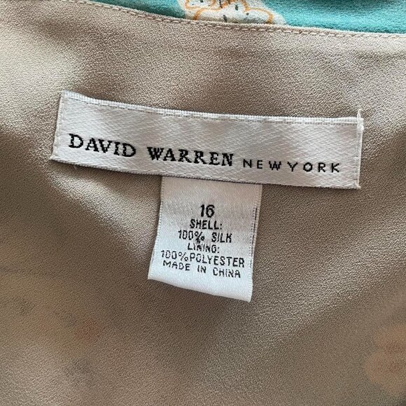 Vintage Y2K 100% Silk Paisley Print Dress with Ruffles - Midi Dress - Size 16 - Picture 4 of 6